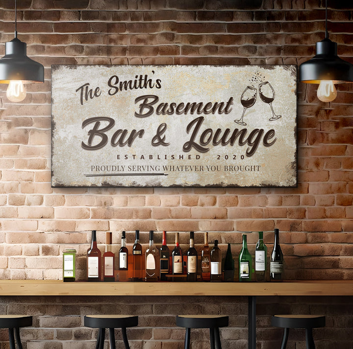 Basement Bar And Lounge Sign II