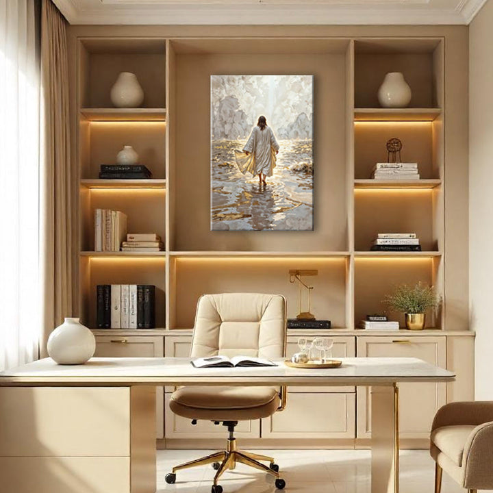 Jesus Christ Walking On Water Faith Wall Art IV