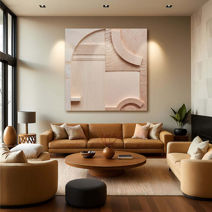 Minimalist Peach Clay Wall Art