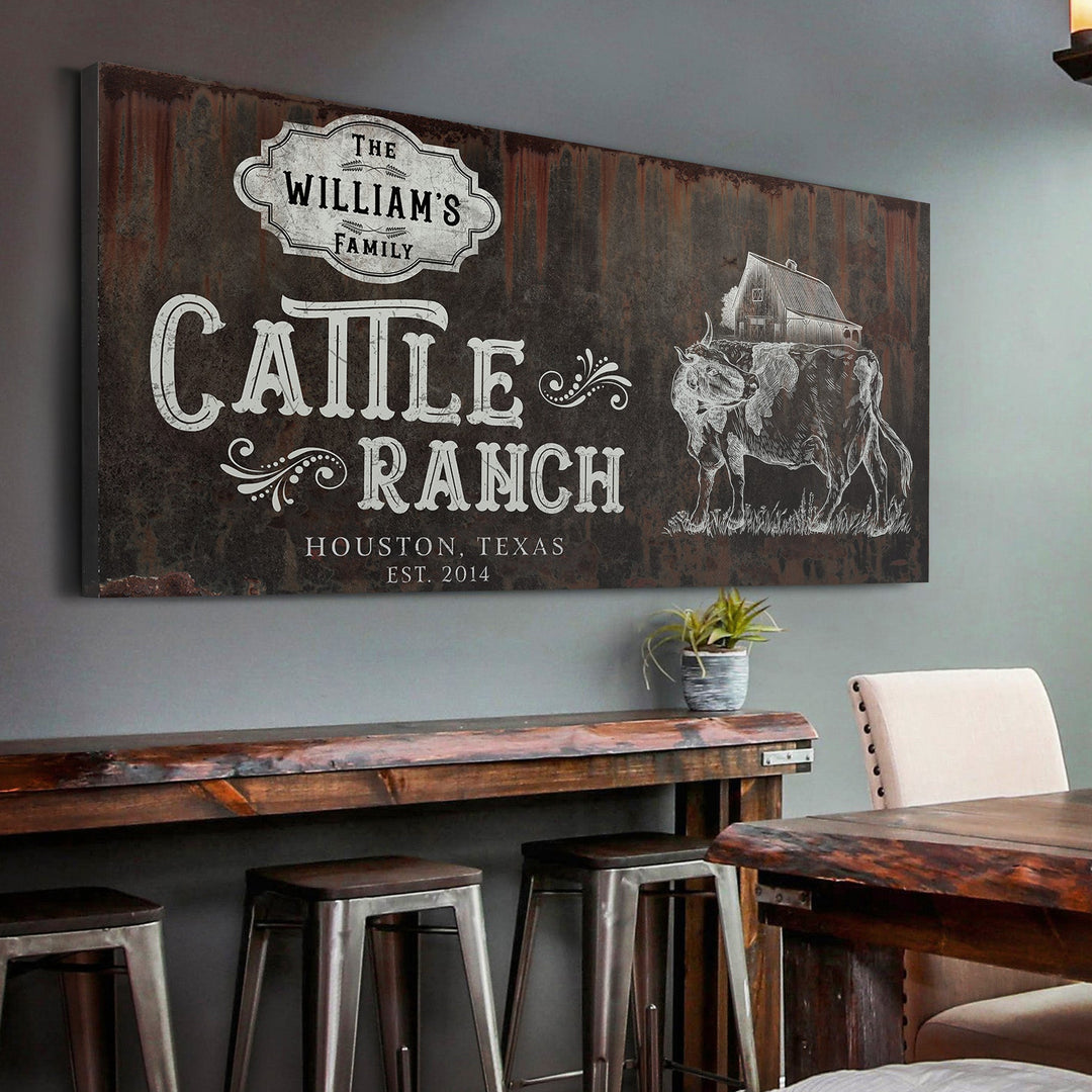 Vintage Cattle Ranch Sign