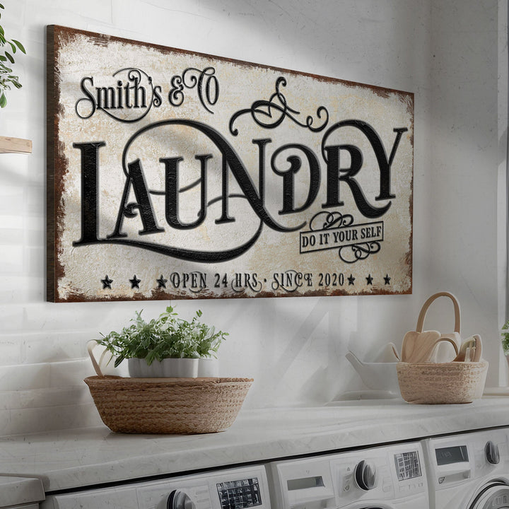 The Laundry Room Sign VI