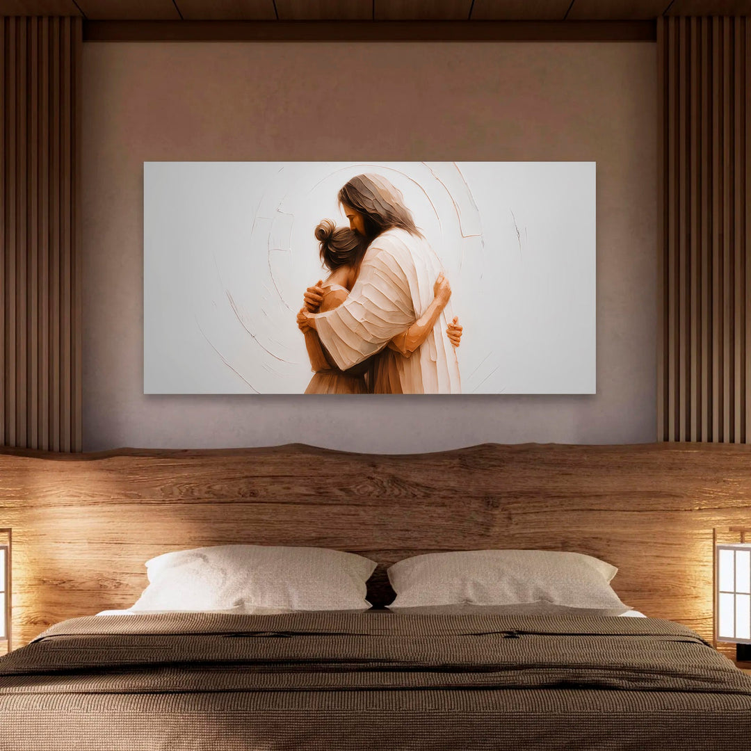 Divine Embrace of Grace Faith Wall Art II