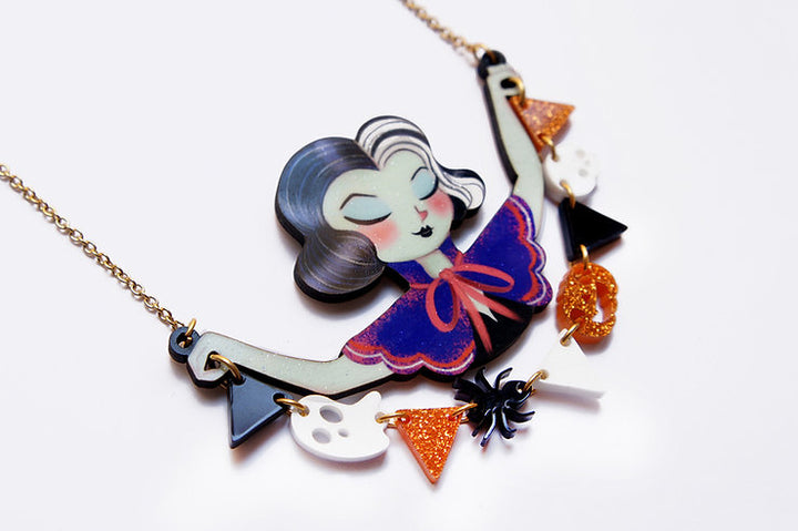 Halloween Garland Necklace by LaliBlue