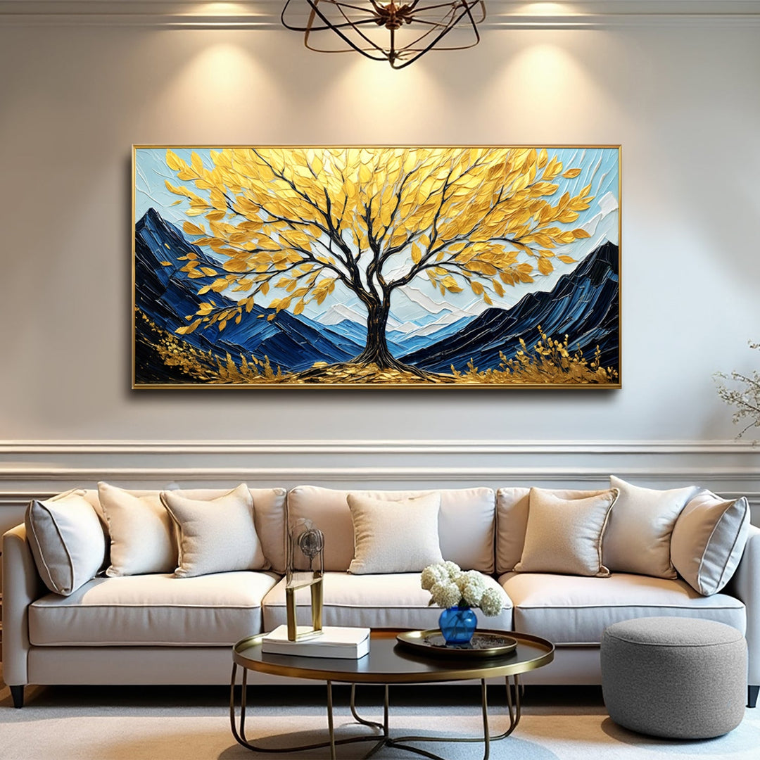 Golden Sanctuary Impasto Wall Art