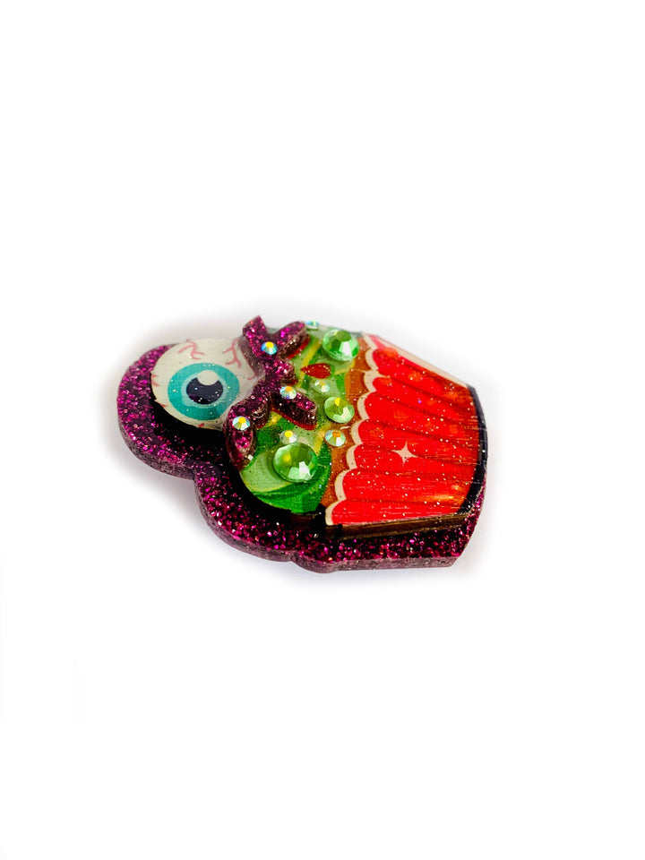 Eyeball Cupcake Brooch by Rosie Rose Parker