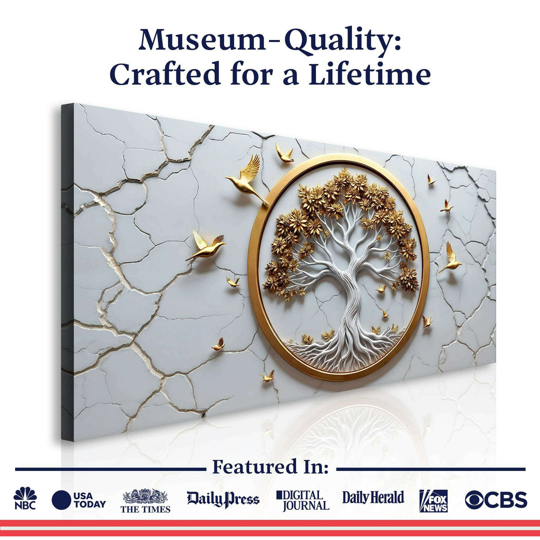 3D Celtic Tree of Life Wall Art - White