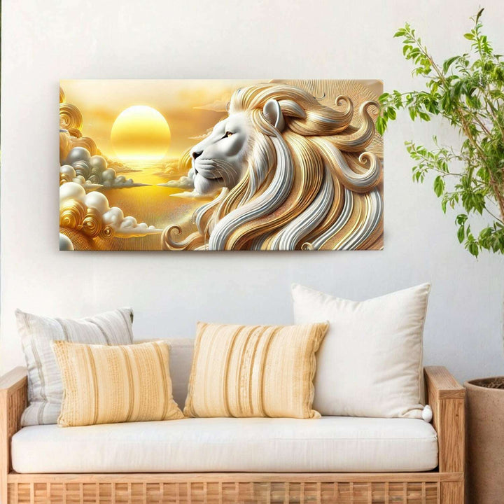 3D Majestic Lion Wall Art V