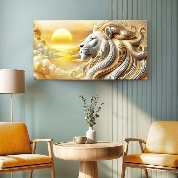3D Majestic Lion Wall Art V