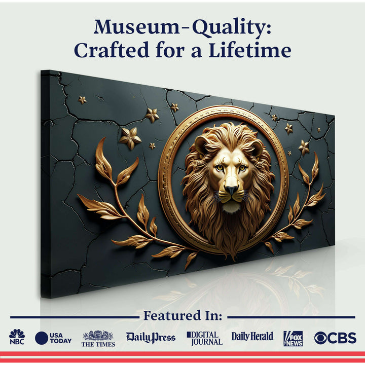 3D Majestic Lion Wall Art