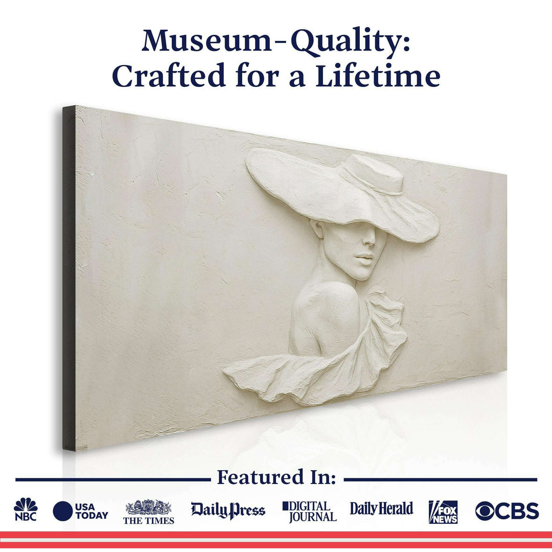 3D Minimalist Female Portrait Wall Art