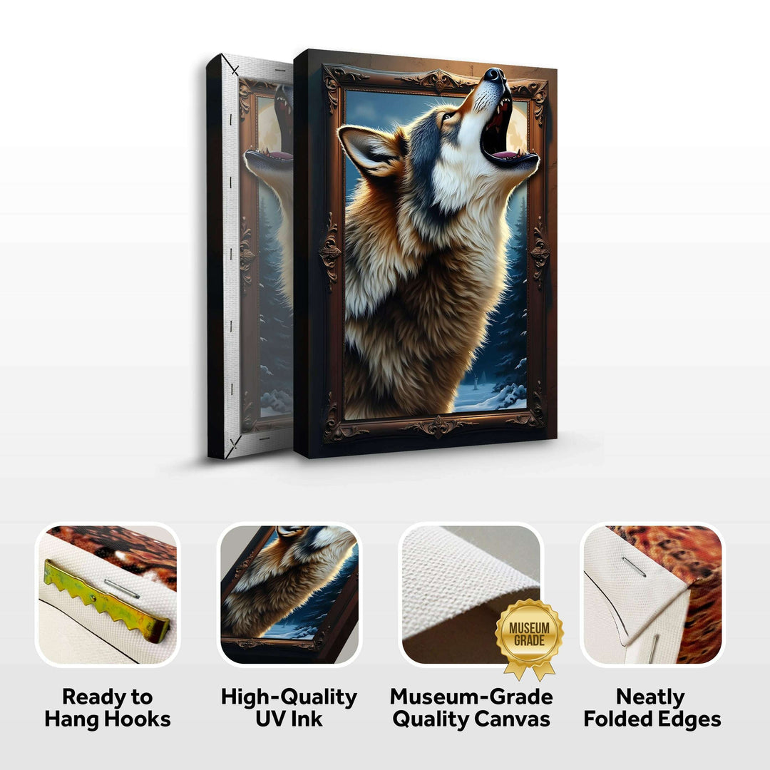 3D Wolf Wall Art