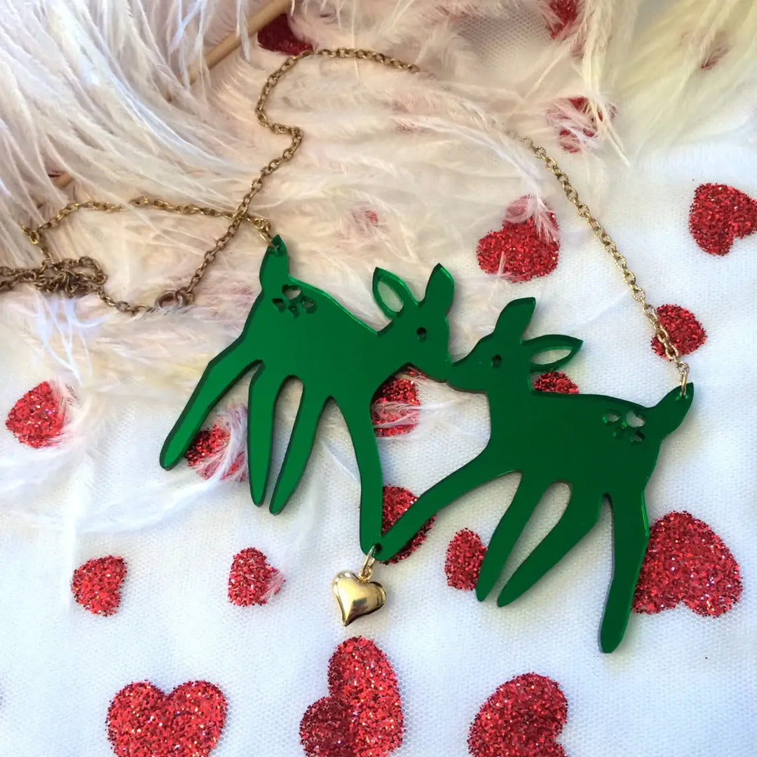 Christmas Fawns Statement Necklace