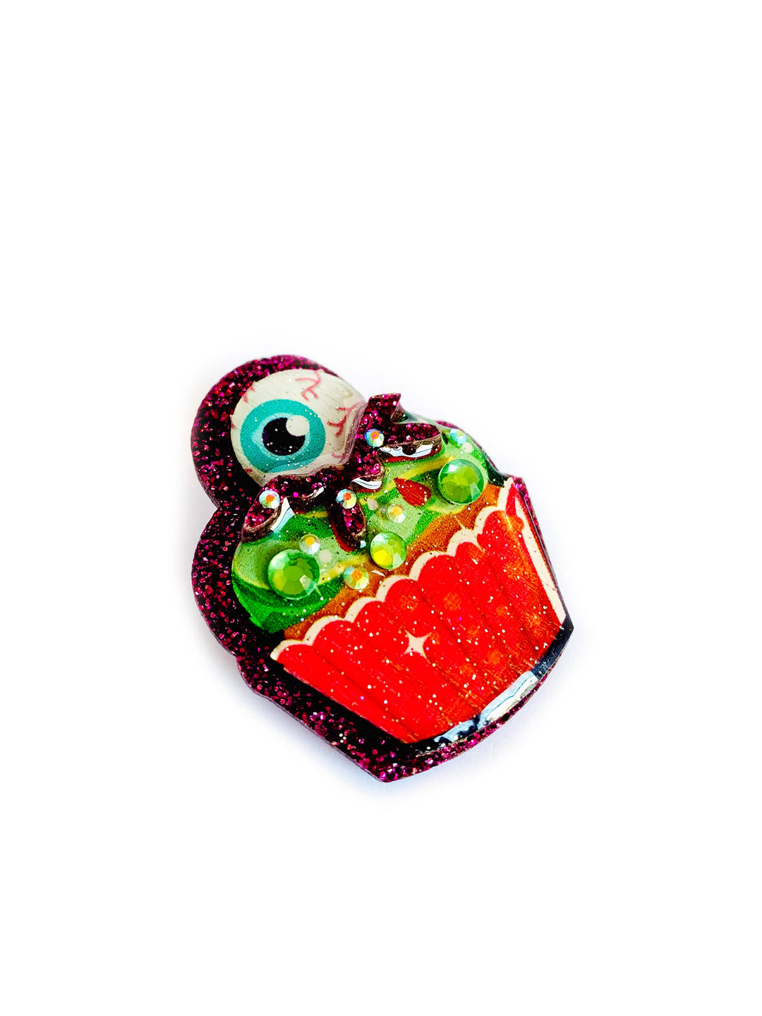 Eyeball Cupcake Brooch by Rosie Rose Parker