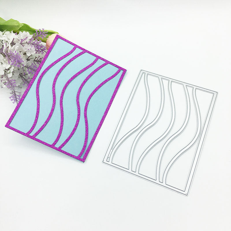 Wavy Frame Scrapbooking Cutting Die by Wizardi QJ44