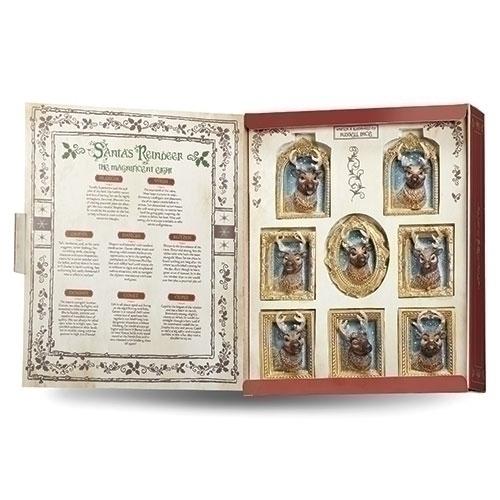 4" H 8 Pc Set Reindeer Frame by Roman image