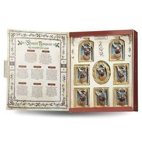 4" H reindeer ornament set roman