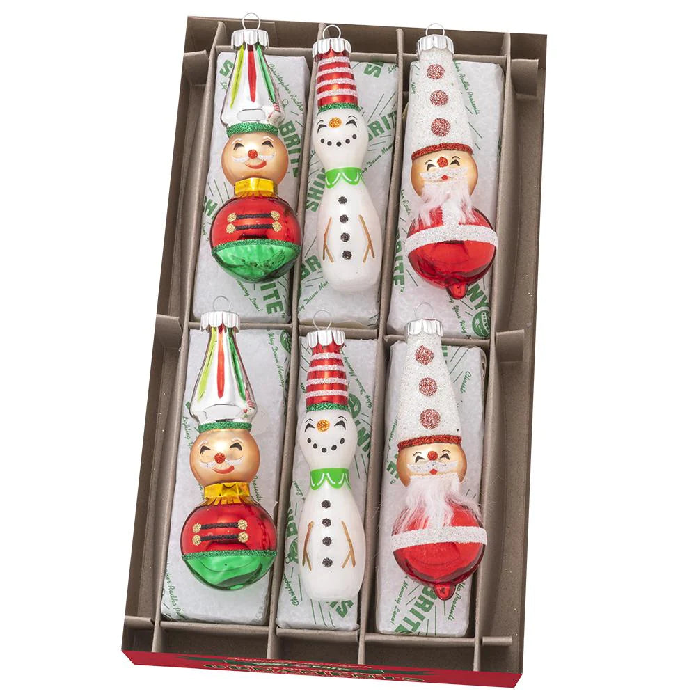 Holiday Splendor 6 Count 2.5” Decorated Figures by Christopher Radko