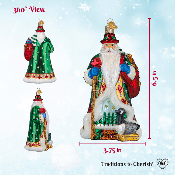 Canadian Santa Ornament