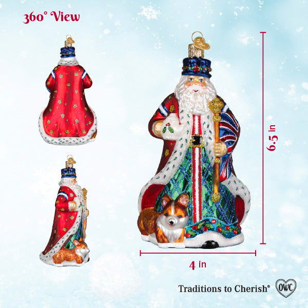 United Kingdom Santa Ornament