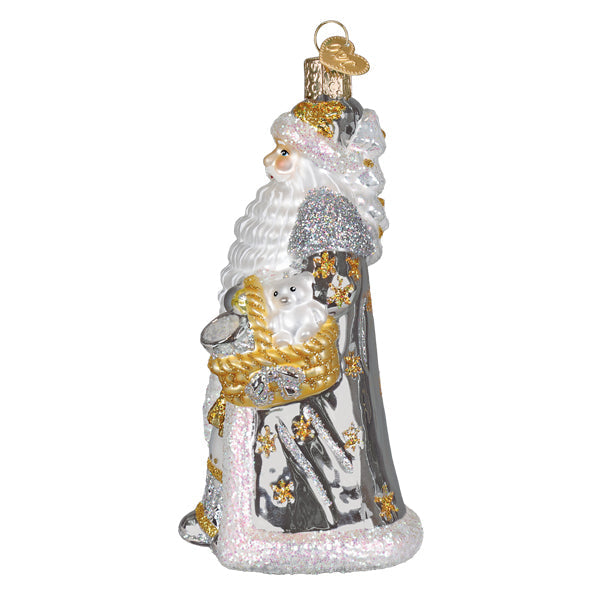 Sterling Santa Ornament