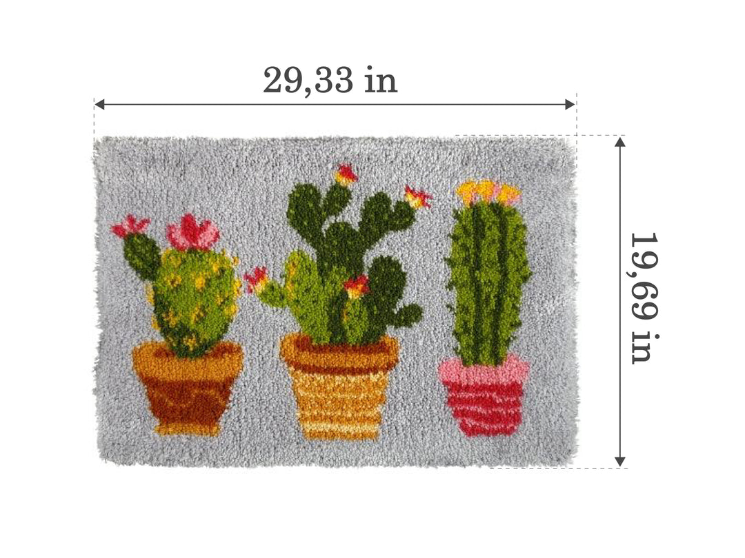 Latch hook rug kit "Cactus" 4076