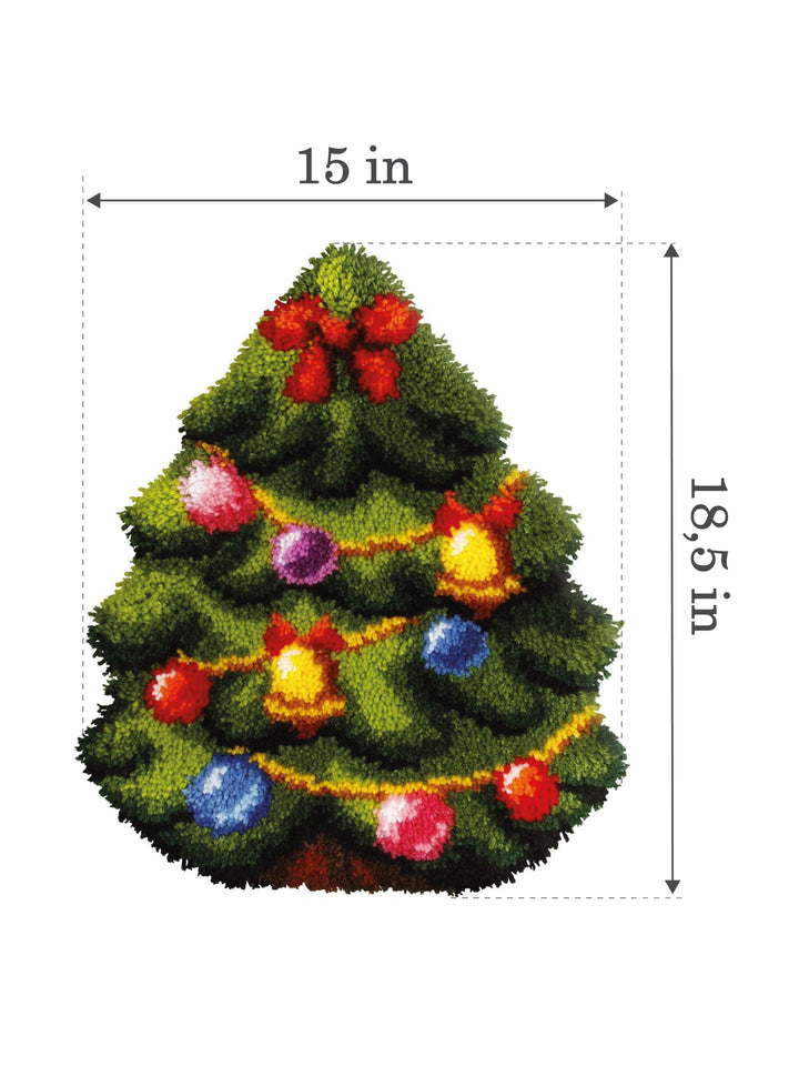 Latch hook cushion kit "Christmas tree" 4096