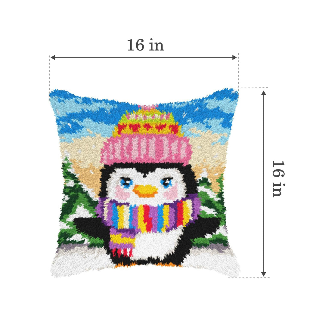 Latch-hook Kit on canvas Penguin 4157