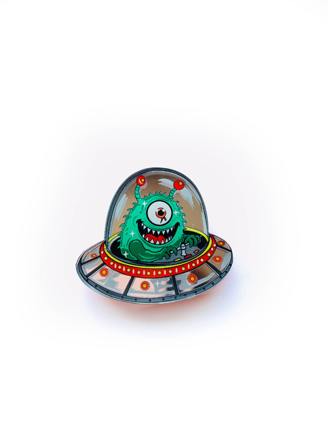 UFO Galaxy Flying Saucer Brooch by Rosie Rose Parker