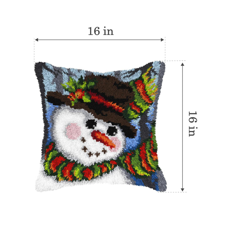 Latch-hook Kit on canvas Snowman 4227