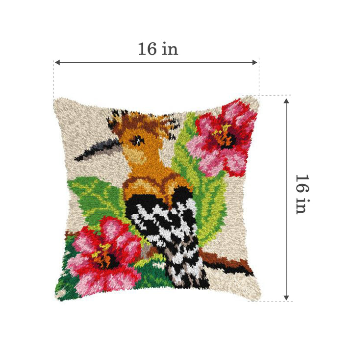 Latch hook cushion kit "Hoepoe"