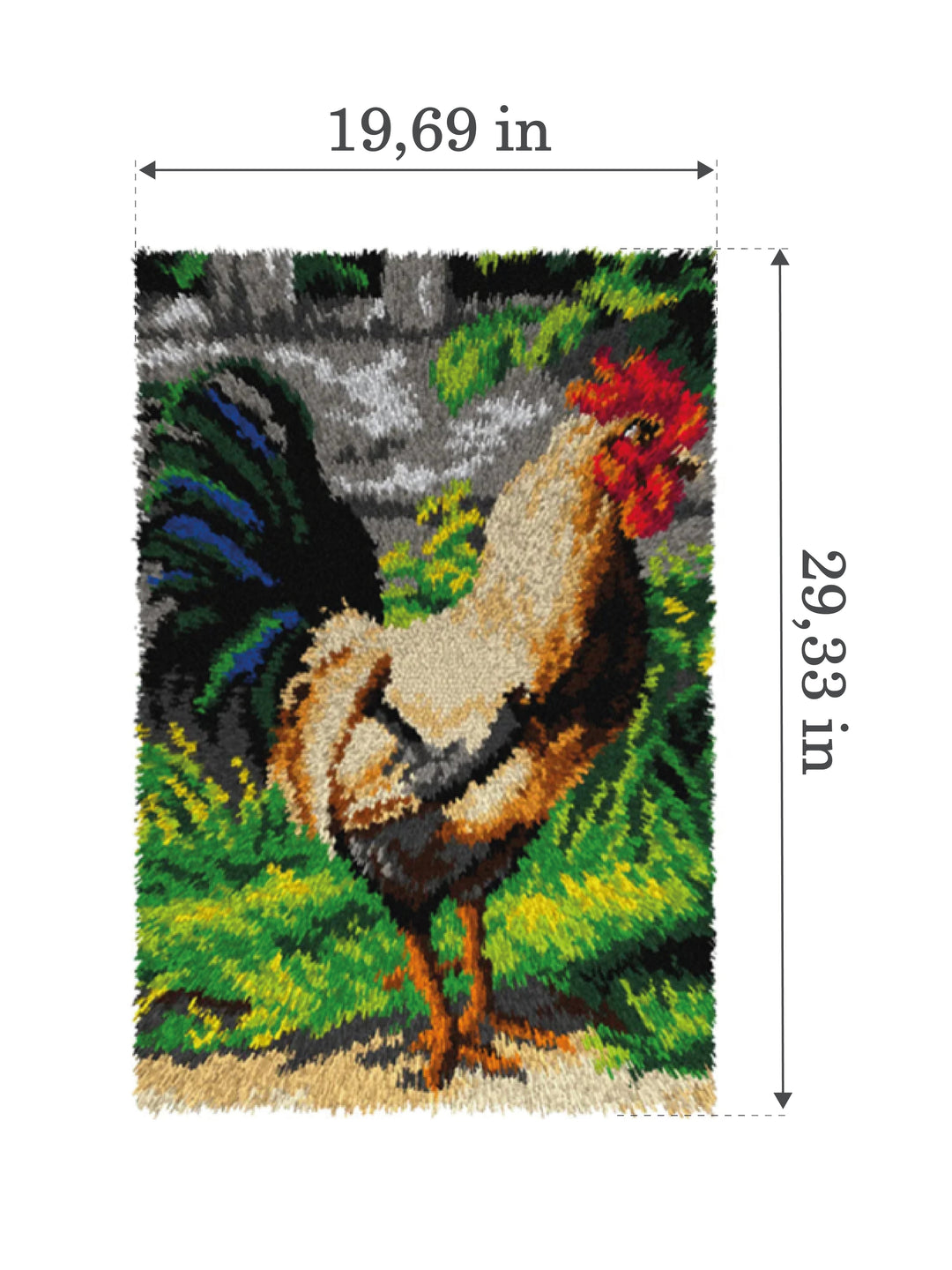 Latch hook rug kit "Rooster" 4242