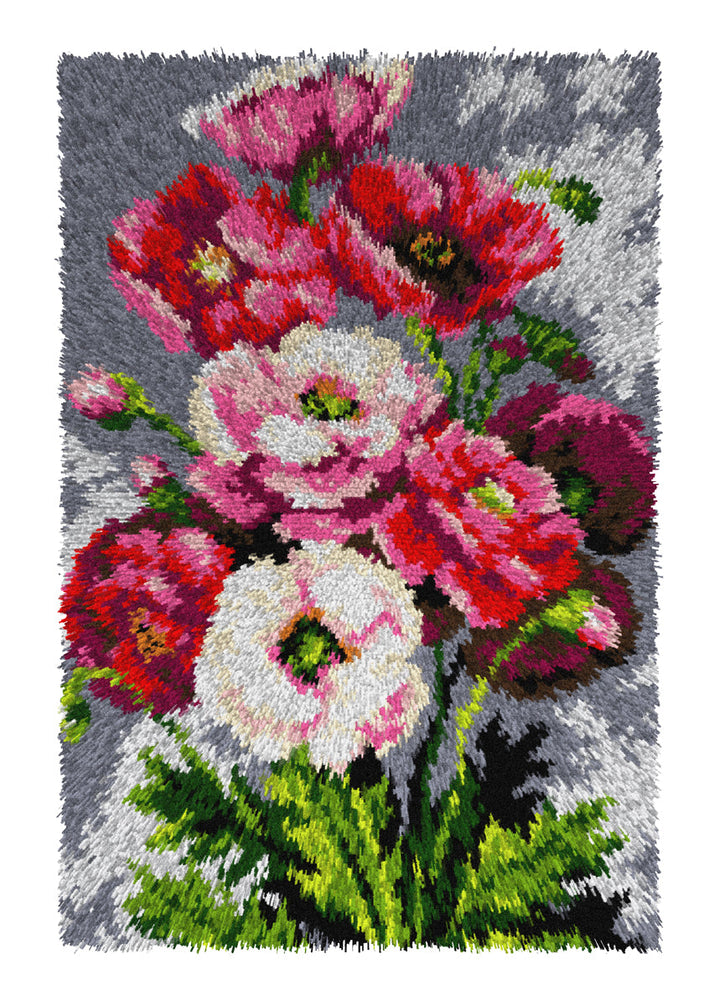 Latch hook rug kit "Poppies" 4247