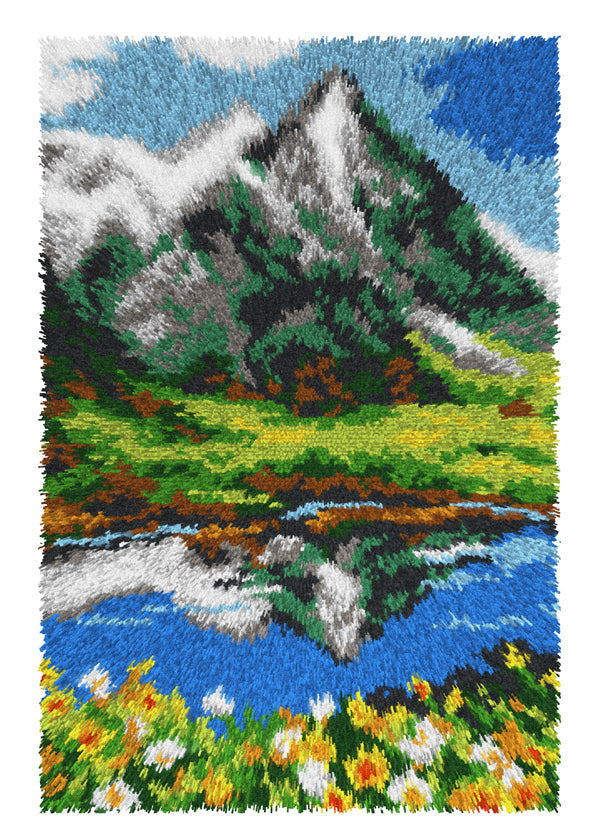 Mountain Landscape Latch Hook Rug Kit by Orchidea 4262