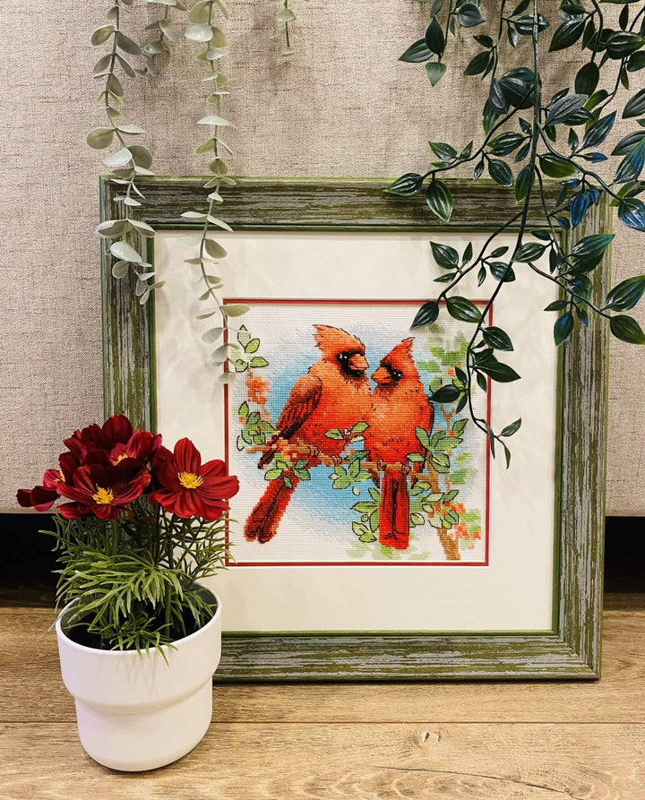 Red Cardinals R2096 Counted Cross Stitch Kit