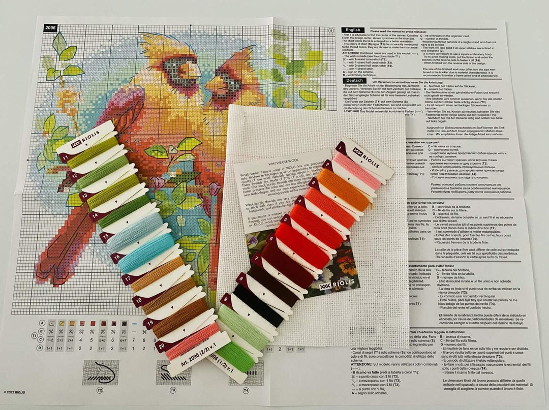 Red Cardinals R2096 Counted Cross Stitch Kit