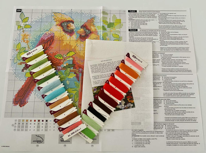 Red Cardinals R2096 Counted Cross Stitch Kit