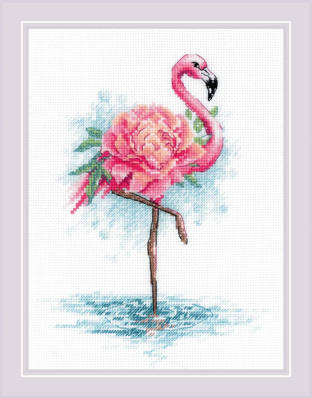 Blooming Flamingo R2117 Counted Cross Stitch Kit