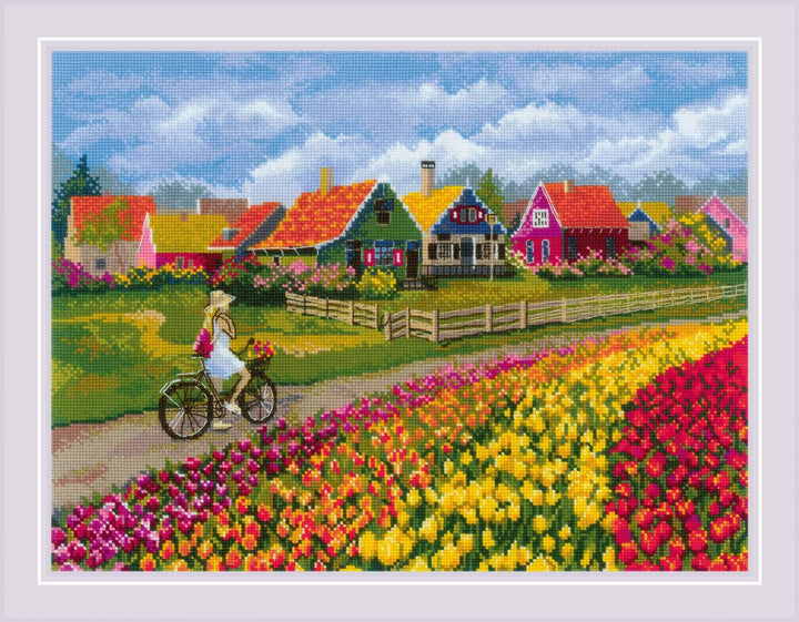 Tulip Field R2148 Counted Cross Stitch Kit