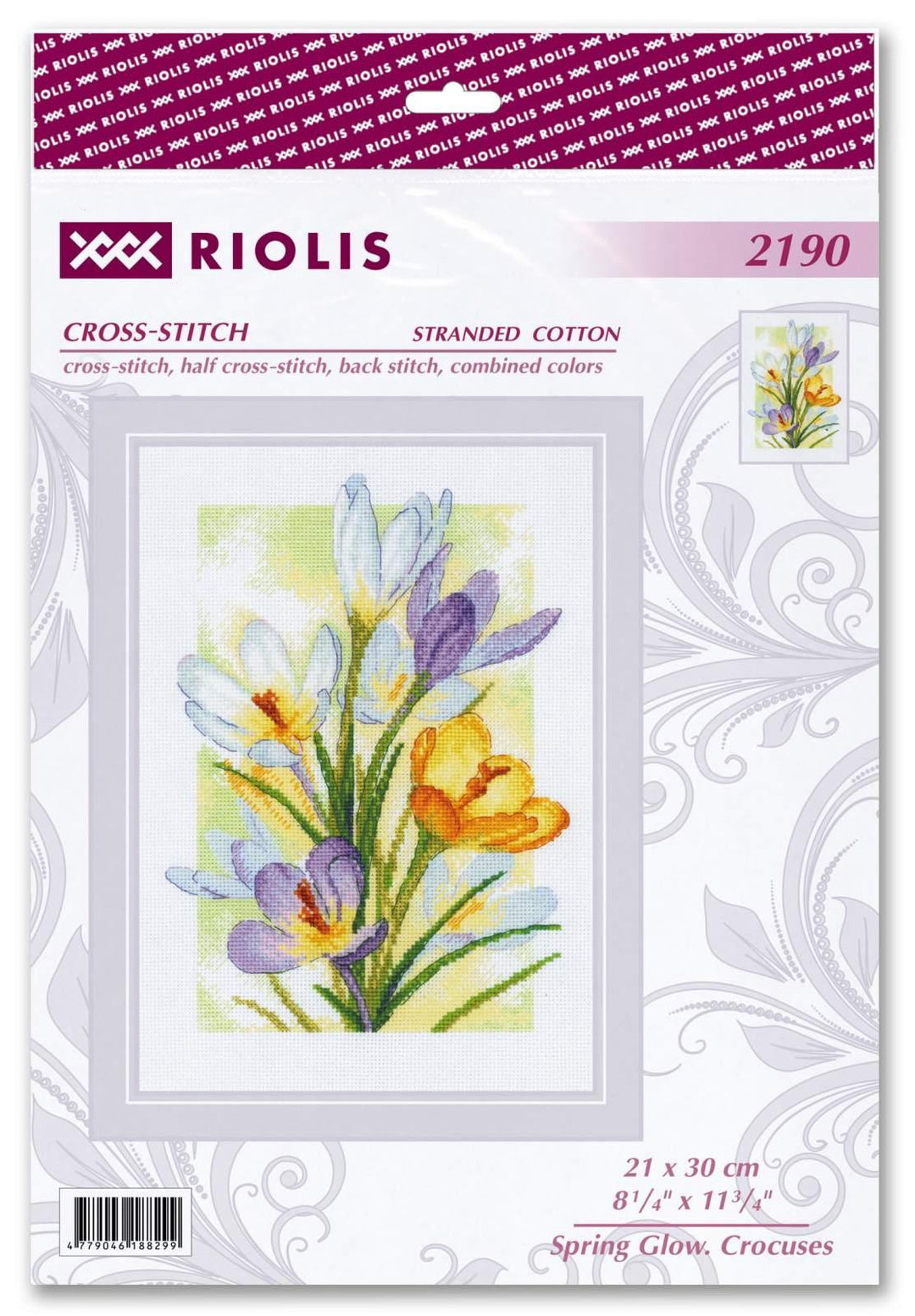 Spring Glow. Crocuses R2190 Counted Cross Stitch Kit