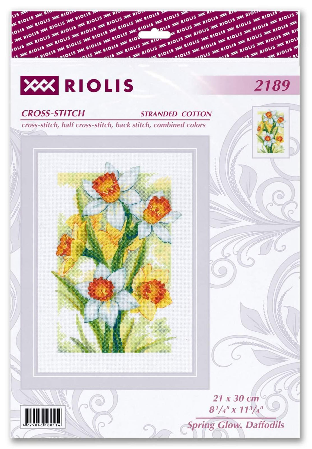 Spring Glow. Daffodils R2189 Counted Cross Stitch Kit