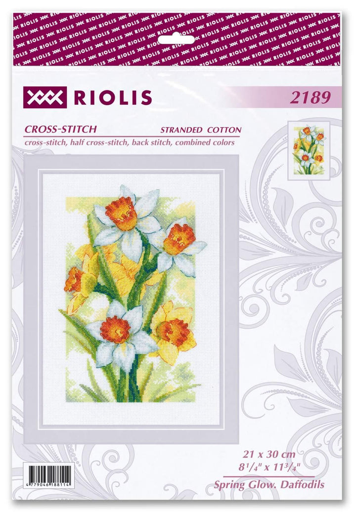 Spring Glow. Daffodils R2189 Counted Cross Stitch Kit