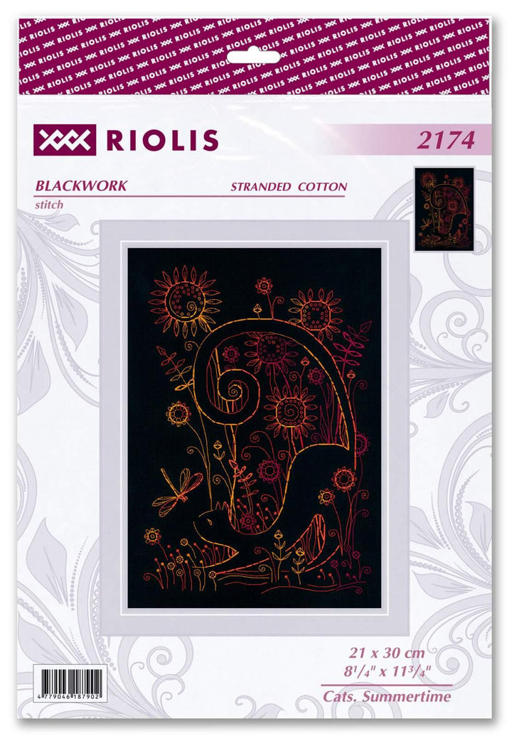 Cats. Summertime R2174 Counted Cross Stitch Kit