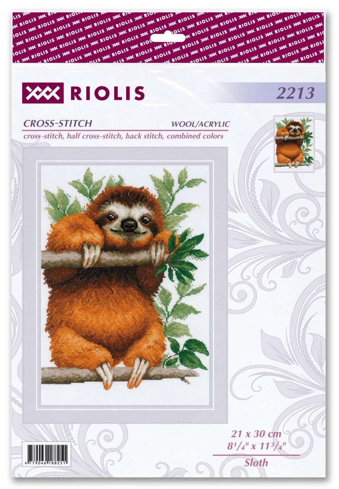 Sloth R2213 Counted Cross Stitch Kit