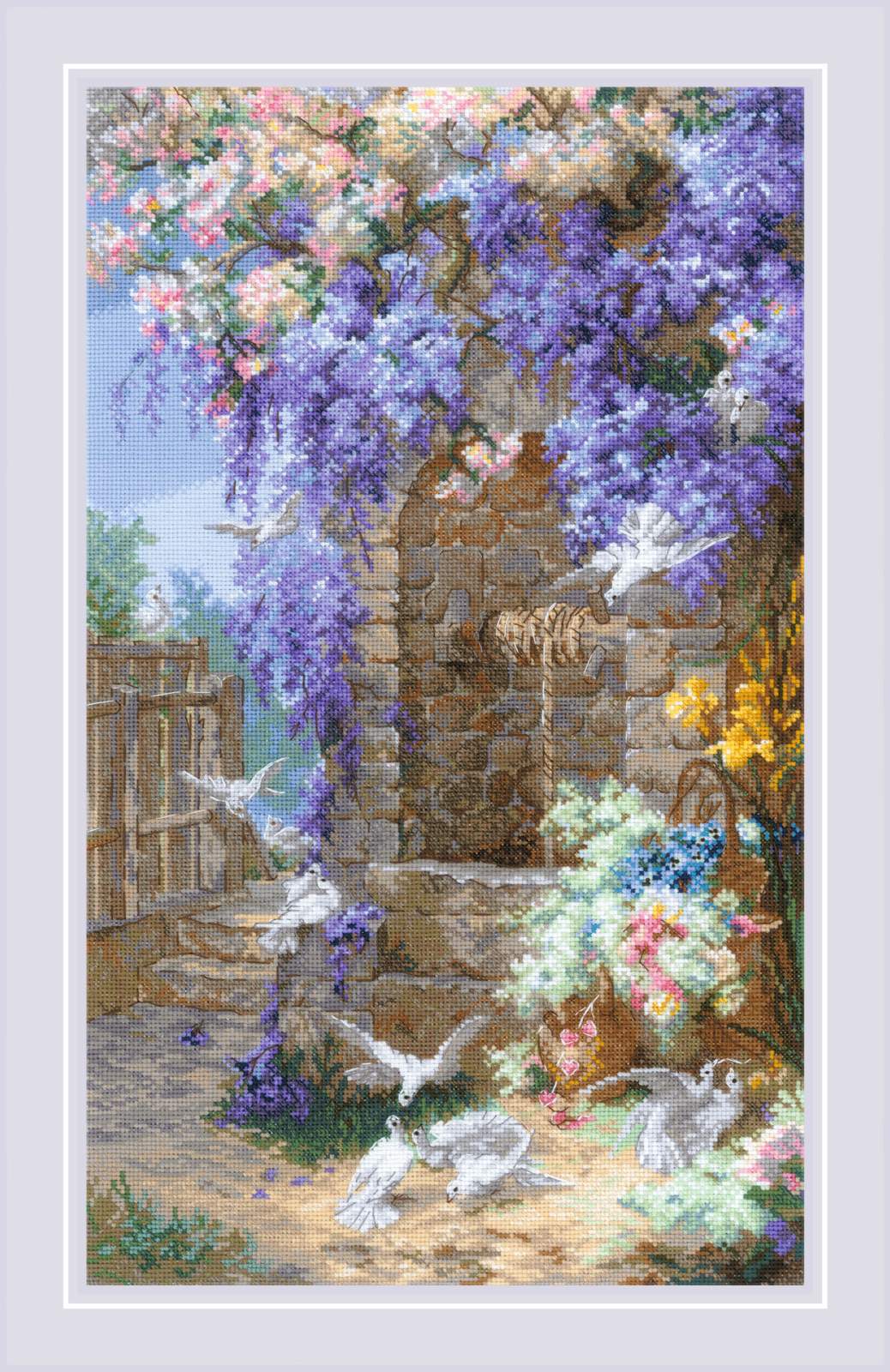 Spring after E. Bidou's painting R2279 Counted Cross Stitch Kit