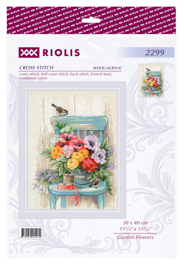 Garden Flowers R2299 Counted Cross Stitch Kit