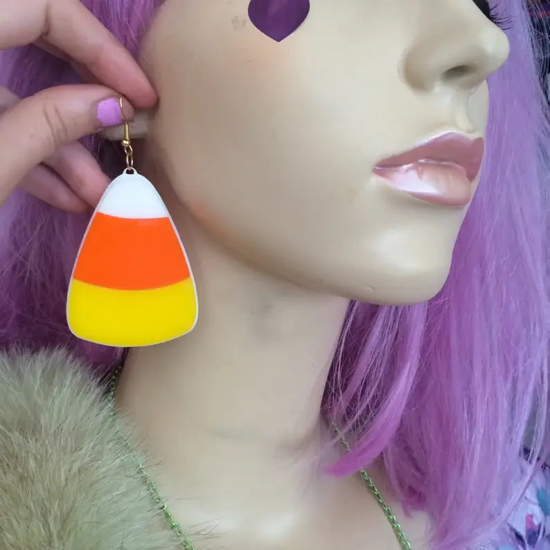 XL Candy Corn Earrings