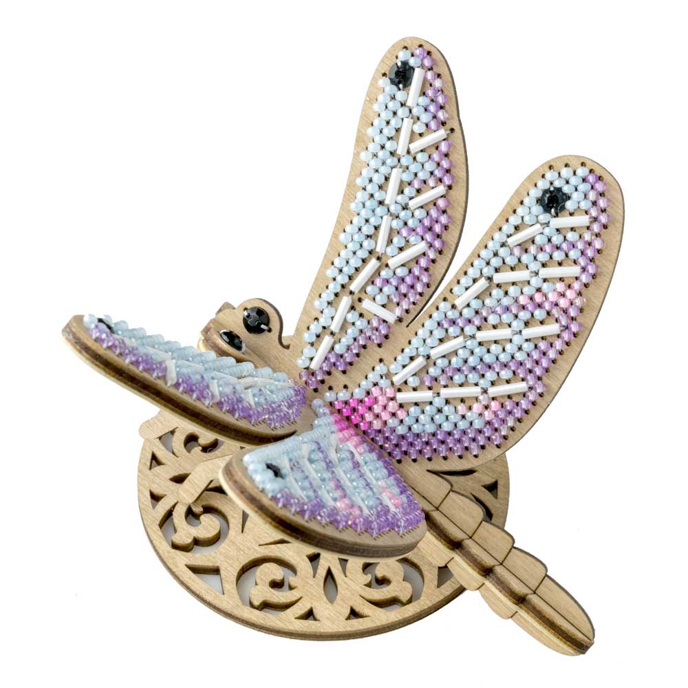 Wooden Bead Embroidery Kit ‚Äì ‚ÄúDragonfly‚Äù FLK-584