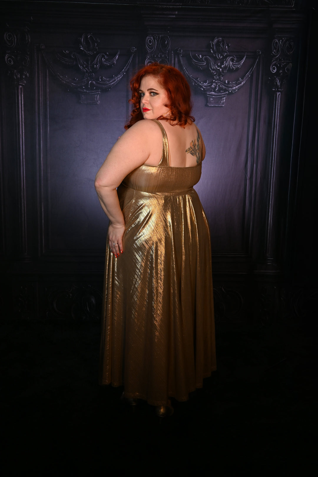 Siren Dress in Liquid Gold