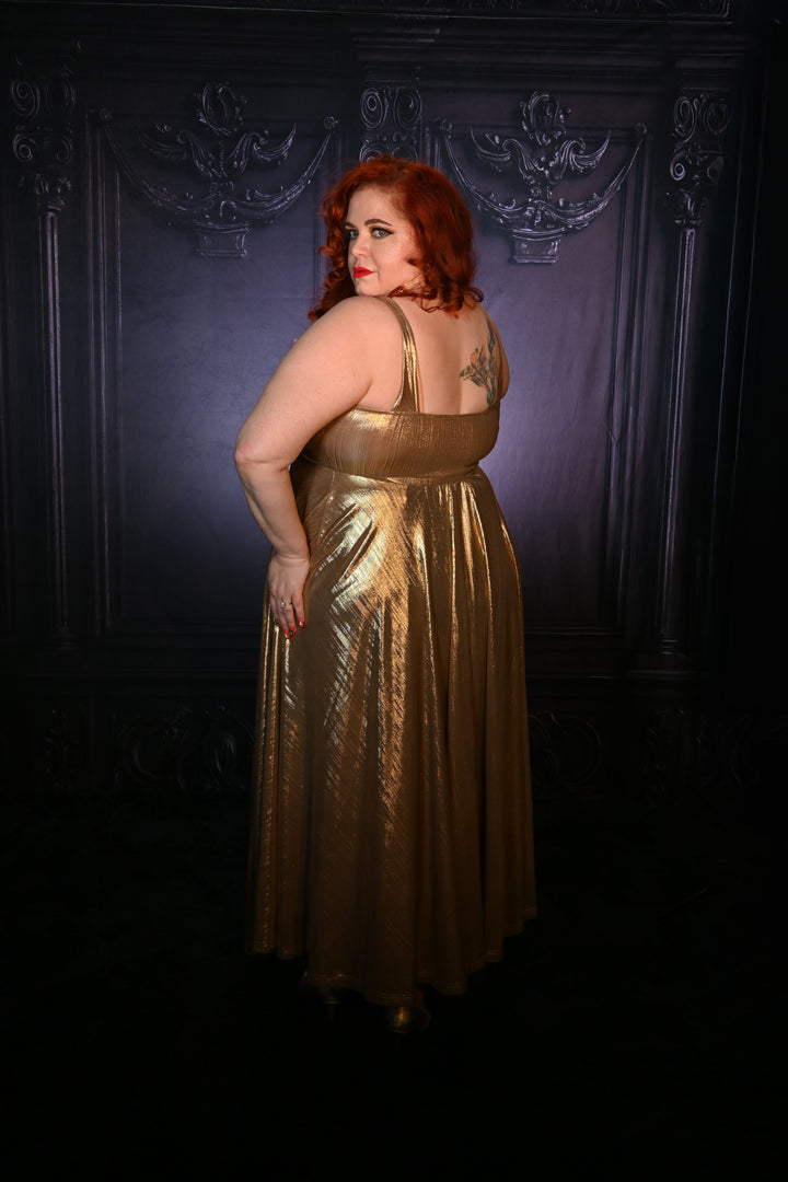 Siren Dress in Liquid Gold