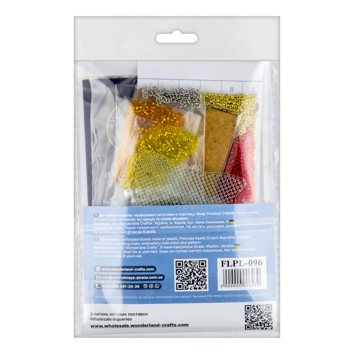 Set for embroidery with beads on a plastic base FLPL-096